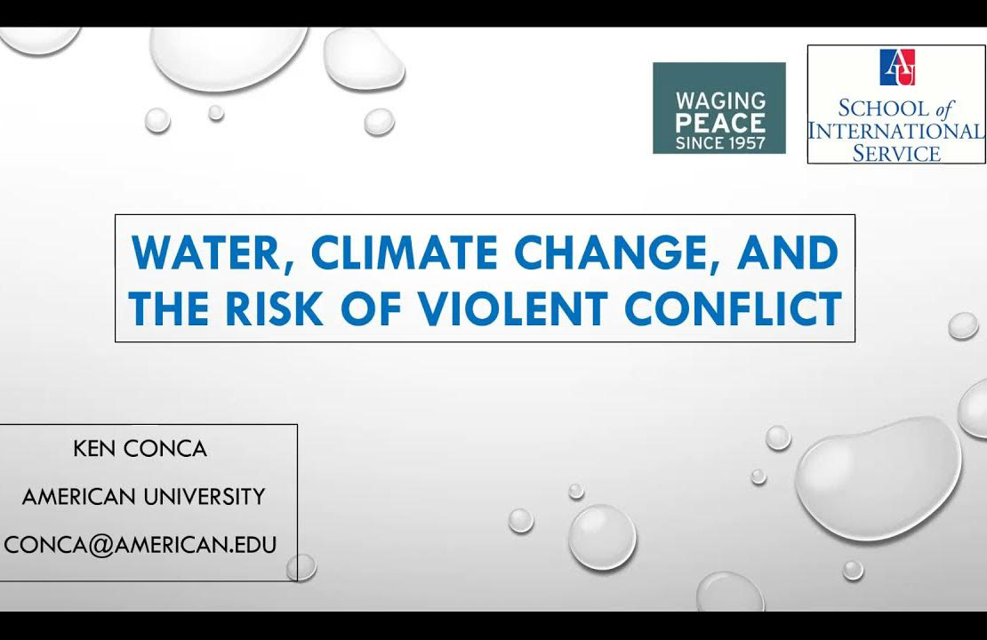 video thumbnail of Water, climate change, and the risk of violent conflict